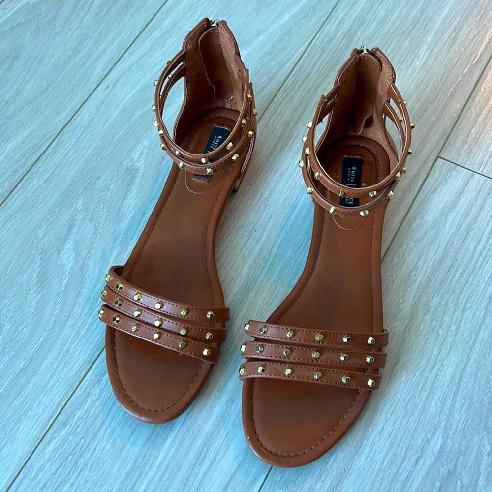 WHBM Brown Greek Style Sandals 8